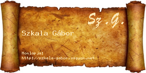 Szkala Gábor névjegykártya